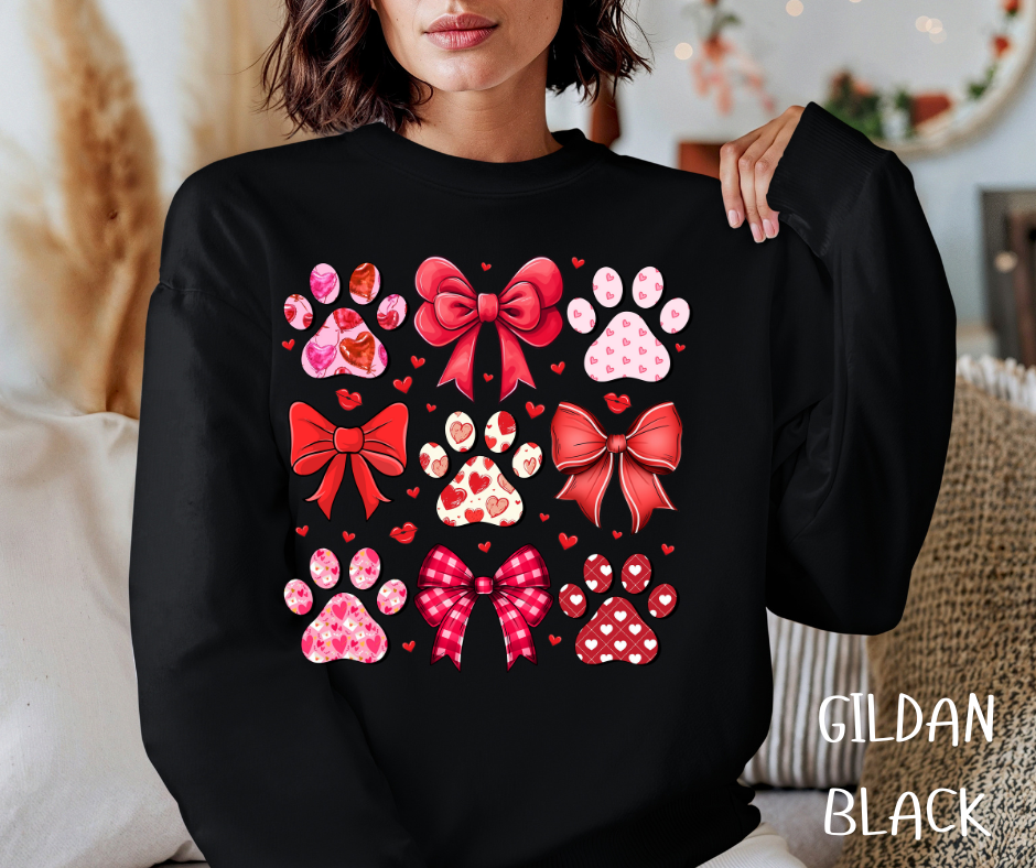 PAW PRINTS AND BOWS