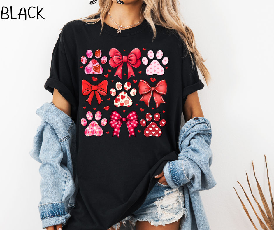 PAW PRINTS AND BOWS