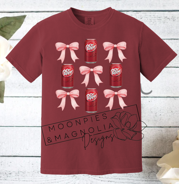 DR.PEPPER AND CROQUETTE BOWS COMFORT COLOR T-SHIRT