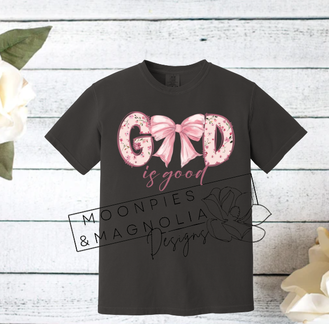 GOD IS GOOD BOW COMFORT COLOR T-SHIRT