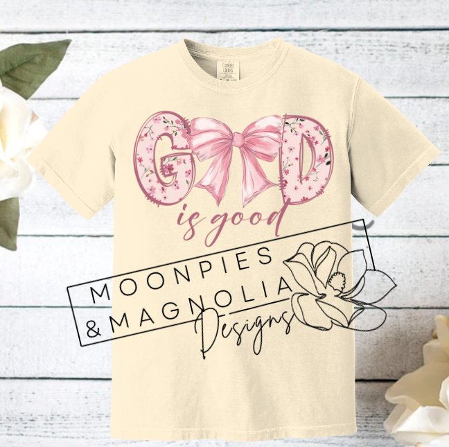 GOD IS GOOD BOW COMFORT COLOR T-SHIRT