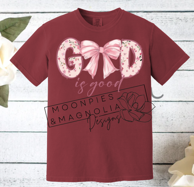 GOD IS GOOD BOW COMFORT COLOR T-SHIRT