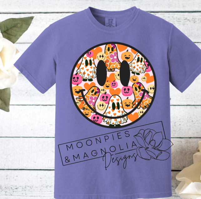 GHOST SMILEY FACE COMFORT COLOR SHIRT