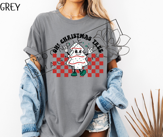 CHECKERED OH CHRISTMAS TREE SHIRTS