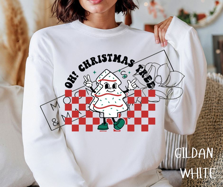 CHECKERED OH CHRISTMAS TREE CREWNECKS