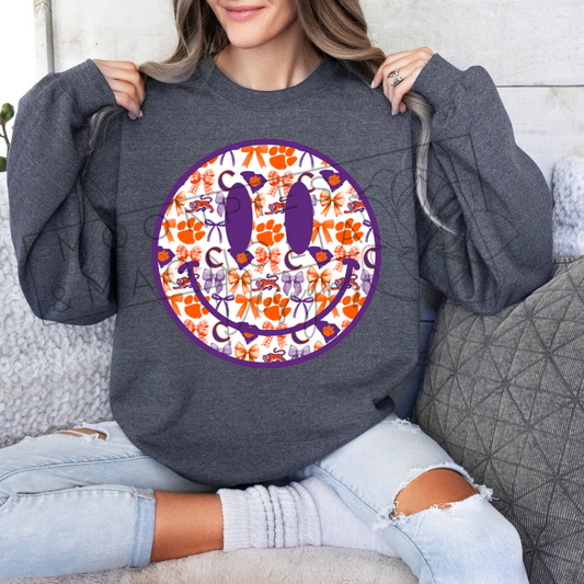 CLEMSON SMILEY CREWNECK SWEATSHIRTS