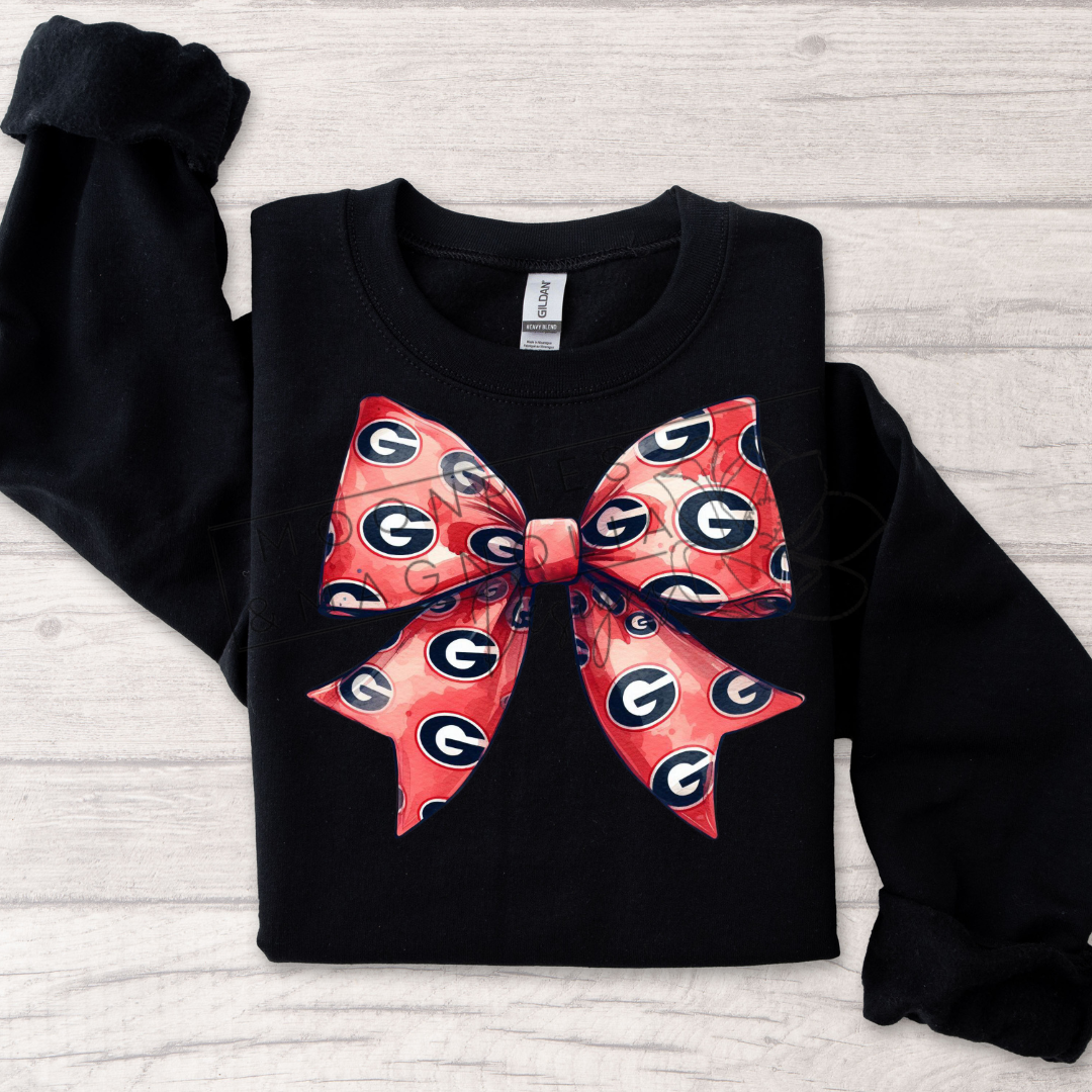 GEORGIA BOW CREWNECK SWEATSHIRT