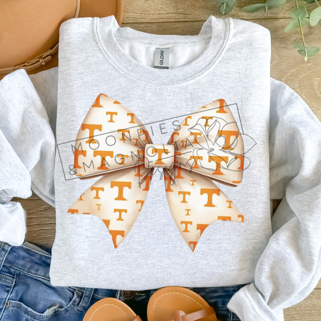 WHITE TENNESSEE BOW CREWNECK SWEATSHIRT