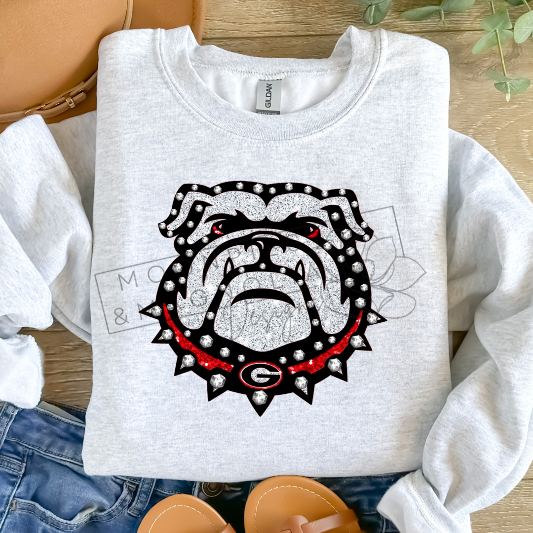 DAWG RHINESTONE CREWNECK SWEATSHIRT