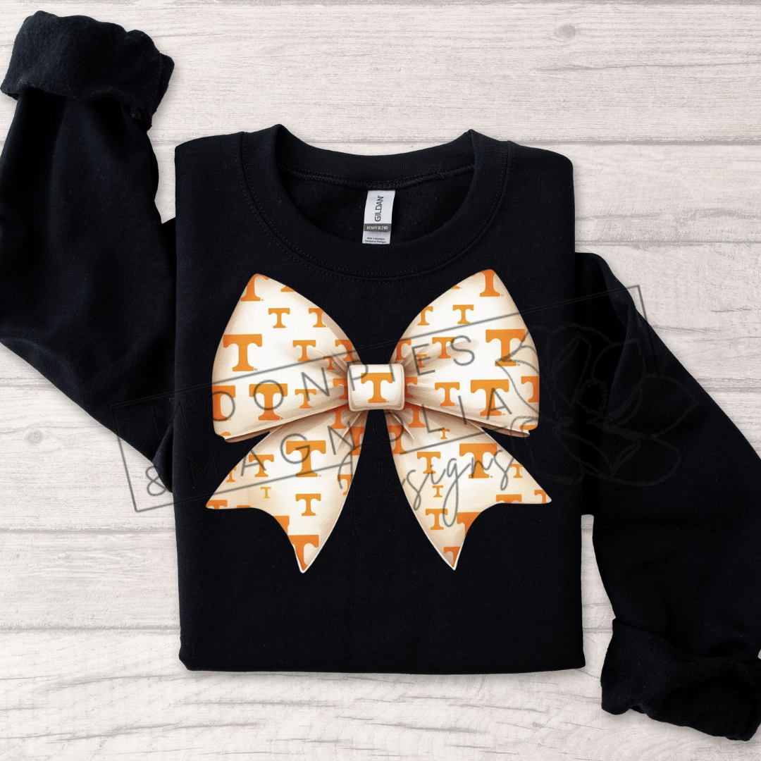 WHITE TENNESSEE BOW CREWNECK SWEATSHIRT