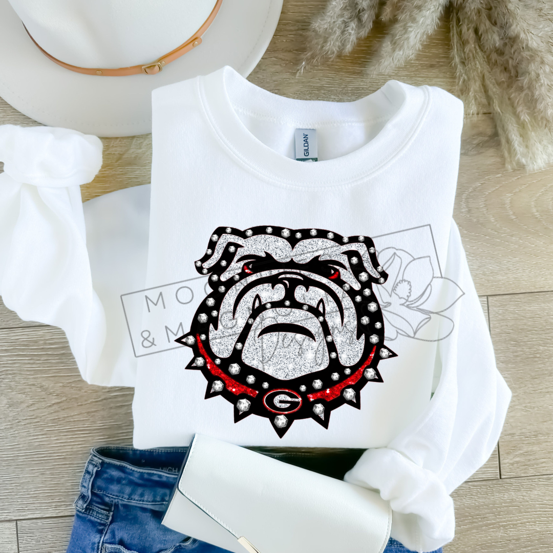 DAWG RHINESTONE CREWNECK SWEATSHIRT