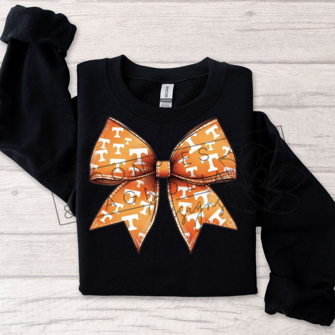 ORANGE TENNESSEE BOW CREWNECK SWEATSHIRT