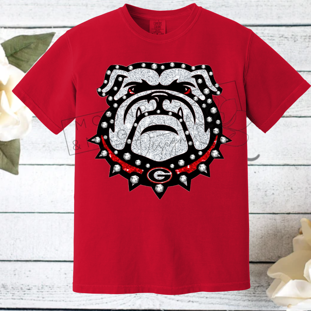 GEORGIA DAWG RHINESTONE COMFORT COLOR T-SHIRT