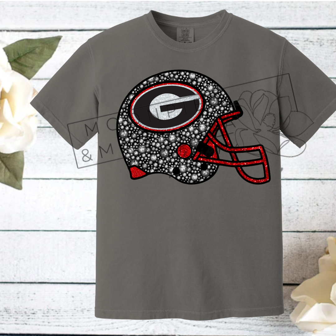 RHINESTONE GA HELMET COMFORT COLOR T-SHIRT