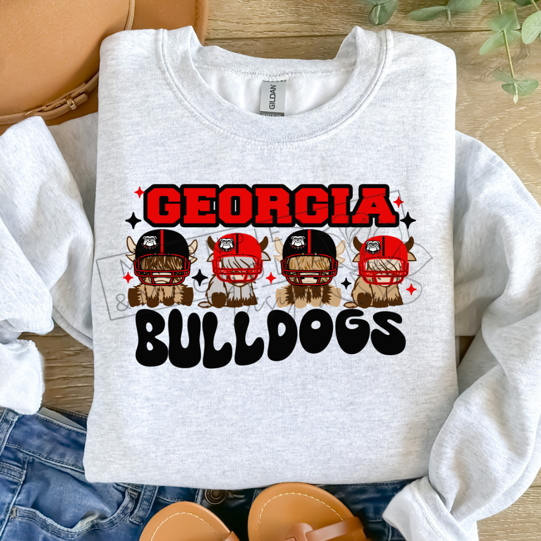 GEORGIA HIGHLAND COW CREWNECK SWEATSHIRT