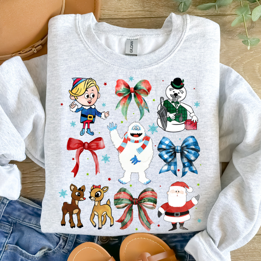 RUDOLPH WITH BOWS PRINT