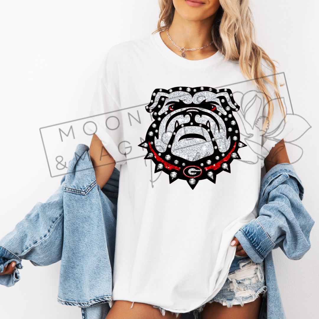 GEORGIA DAWG RHINESTONE COMFORT COLOR T-SHIRT