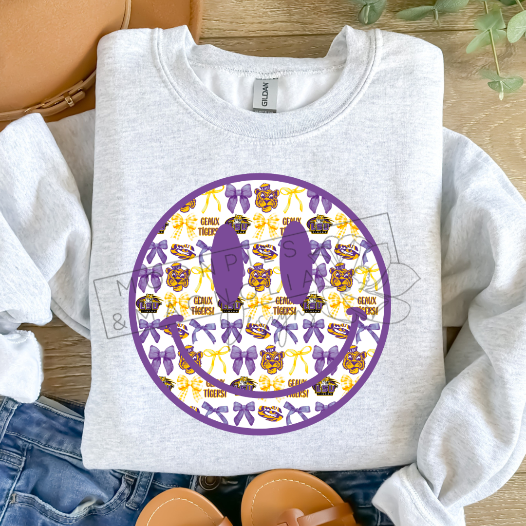 LSU SMILEY CREWNECK SWEATSHIRT