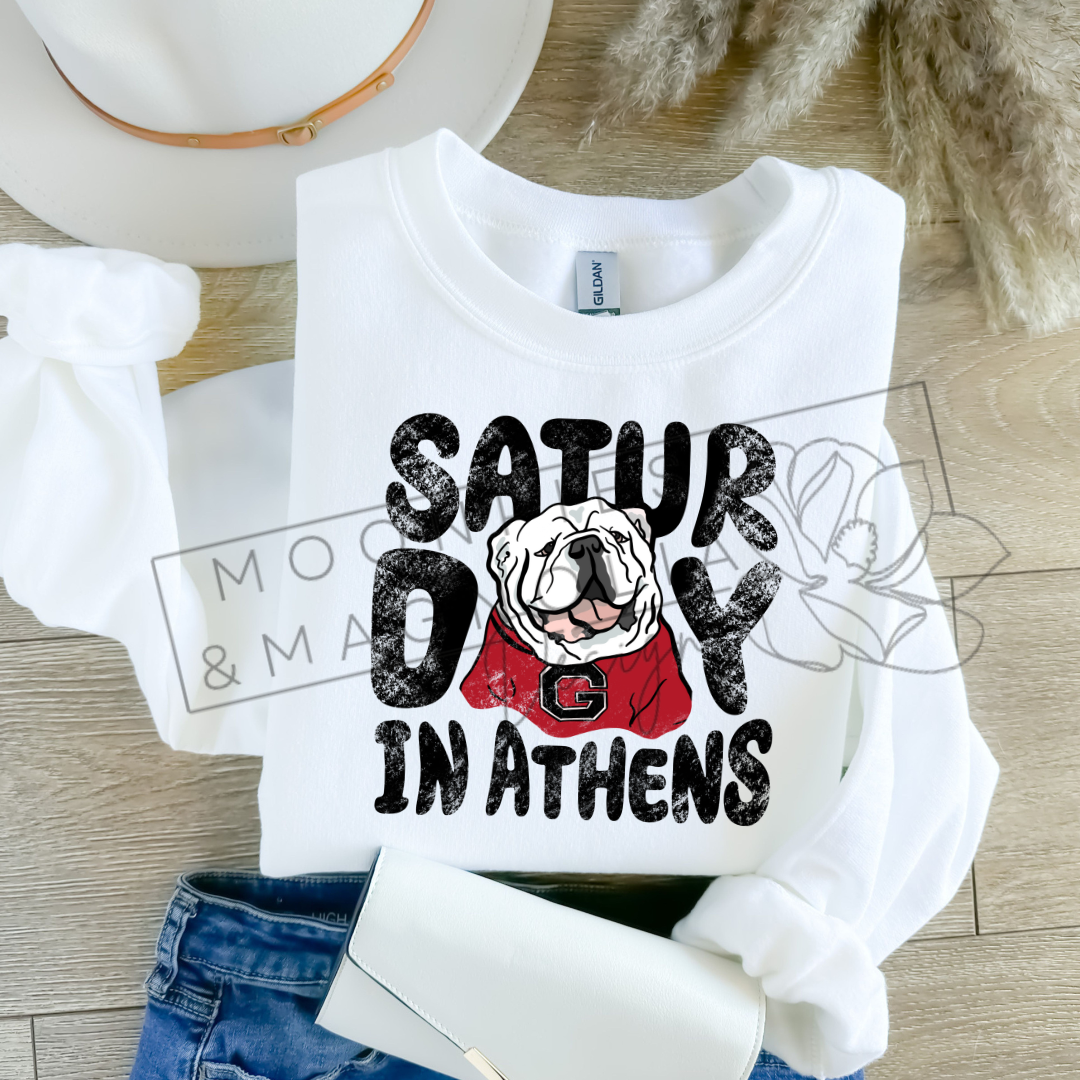 SATURDAY IN ATHENS CREWNECK SWEATSHIRT