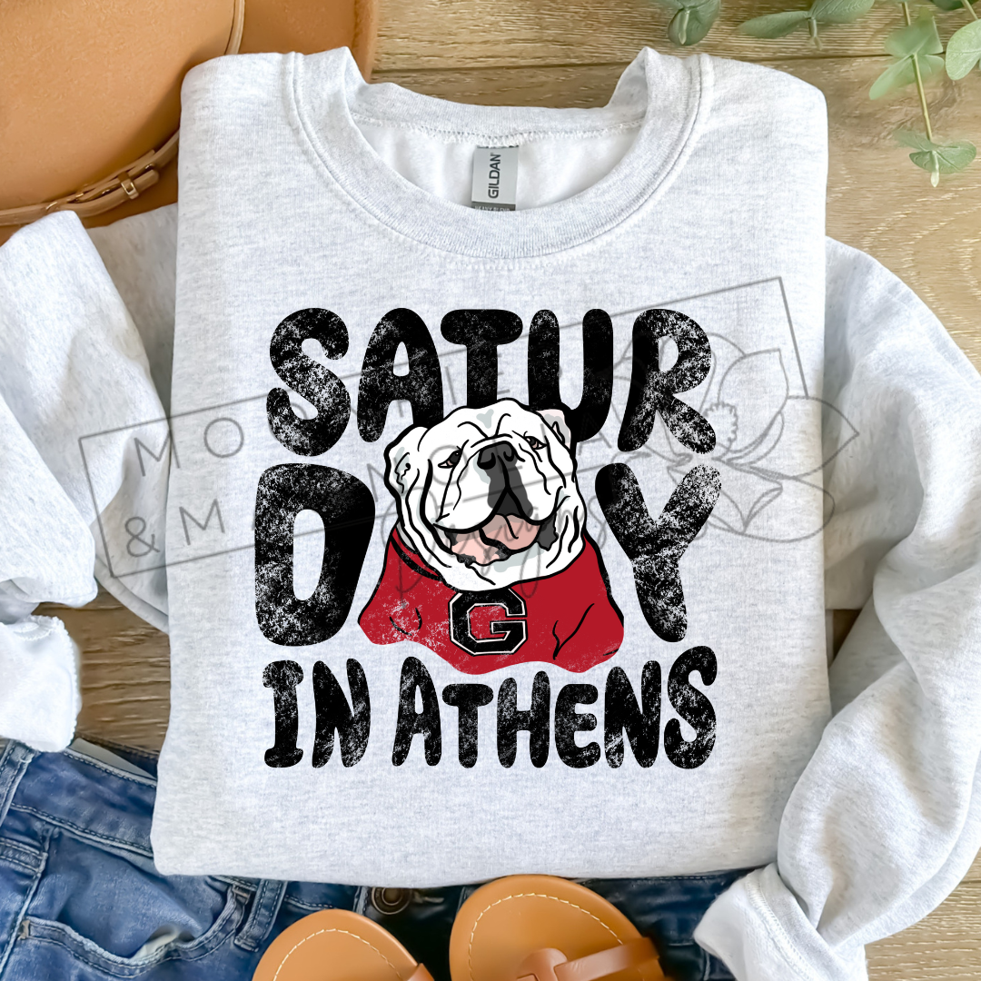 SATURDAY IN ATHENS CREWNECK SWEATSHIRT