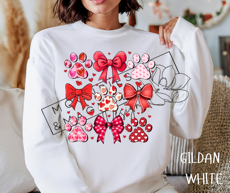 PAW PRINTS AND BOWS