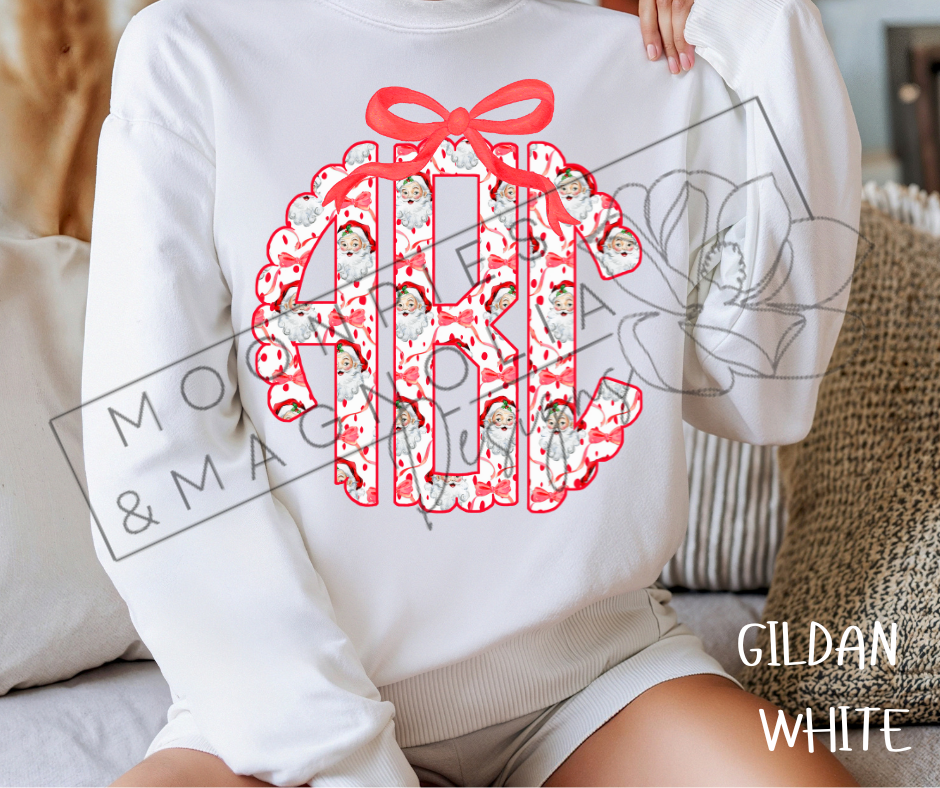 CHRISTMAS MONOGRAM CREWNECK SWEATSHIRT