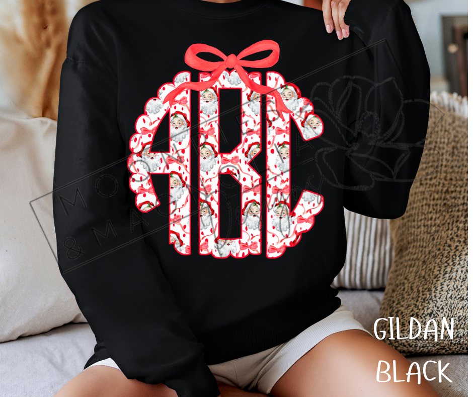 CHRISTMAS MONOGRAM CREWNECK SWEATSHIRT