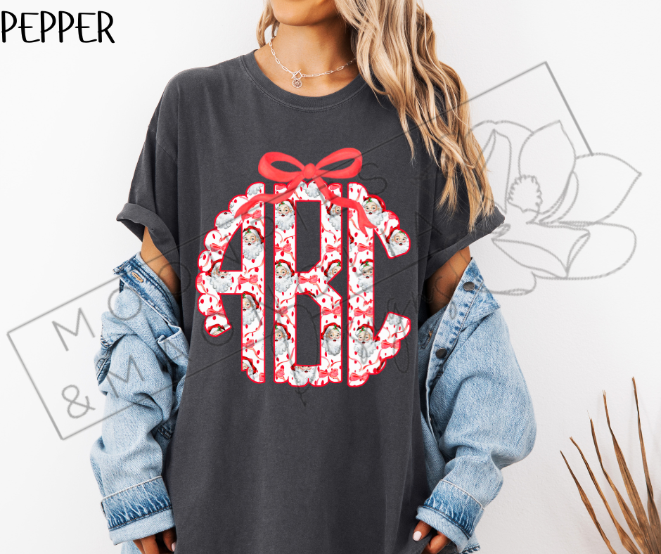 CHRISTMAS MONOGRAM COMFORT COLOR SHIRTS