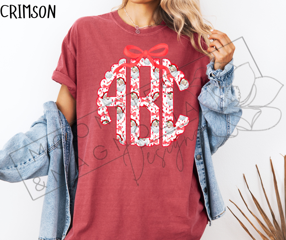 CHRISTMAS MONOGRAM COMFORT COLOR SHIRTS