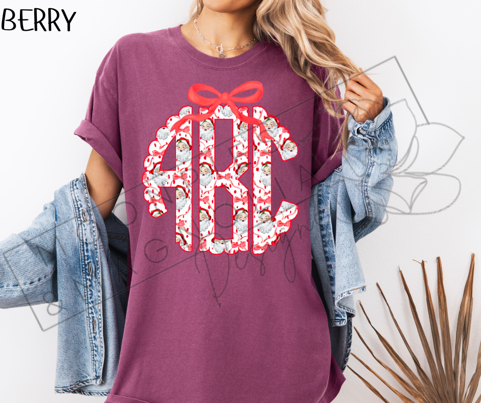 CHRISTMAS MONOGRAM COMFORT COLOR SHIRTS