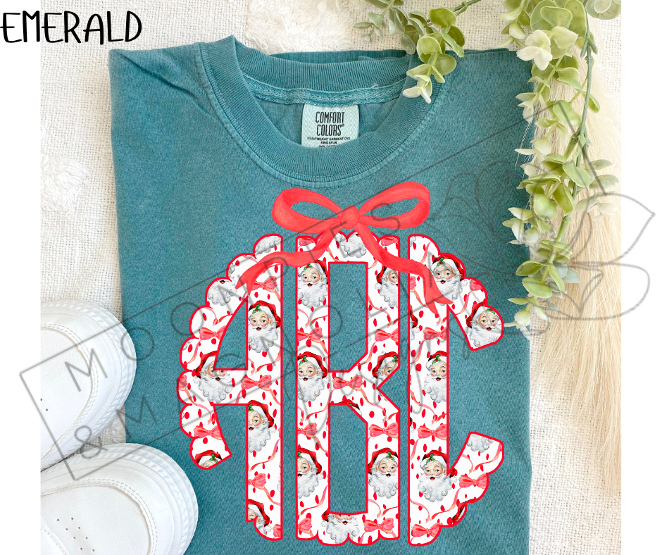 CHRISTMAS MONOGRAM COMFORT COLOR SHIRTS