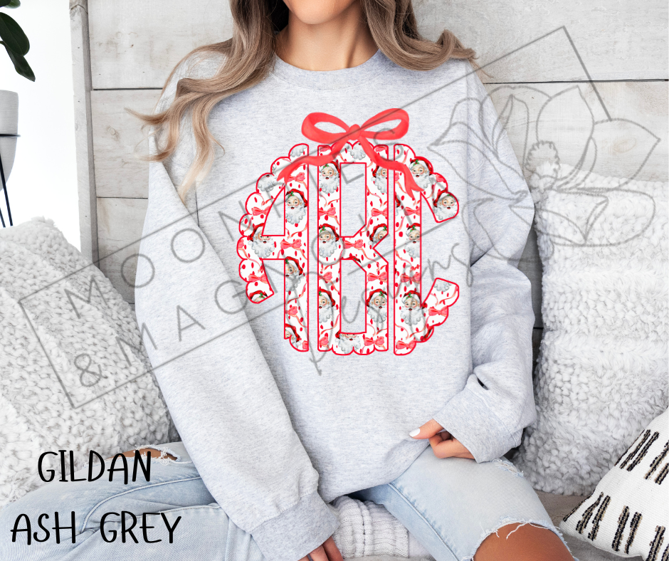 CHRISTMAS MONOGRAM CREWNECK SWEATSHIRT