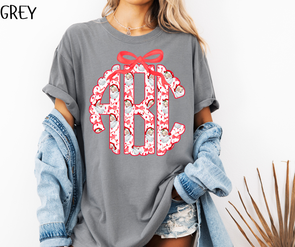 CHRISTMAS MONOGRAM COMFORT COLOR SHIRTS