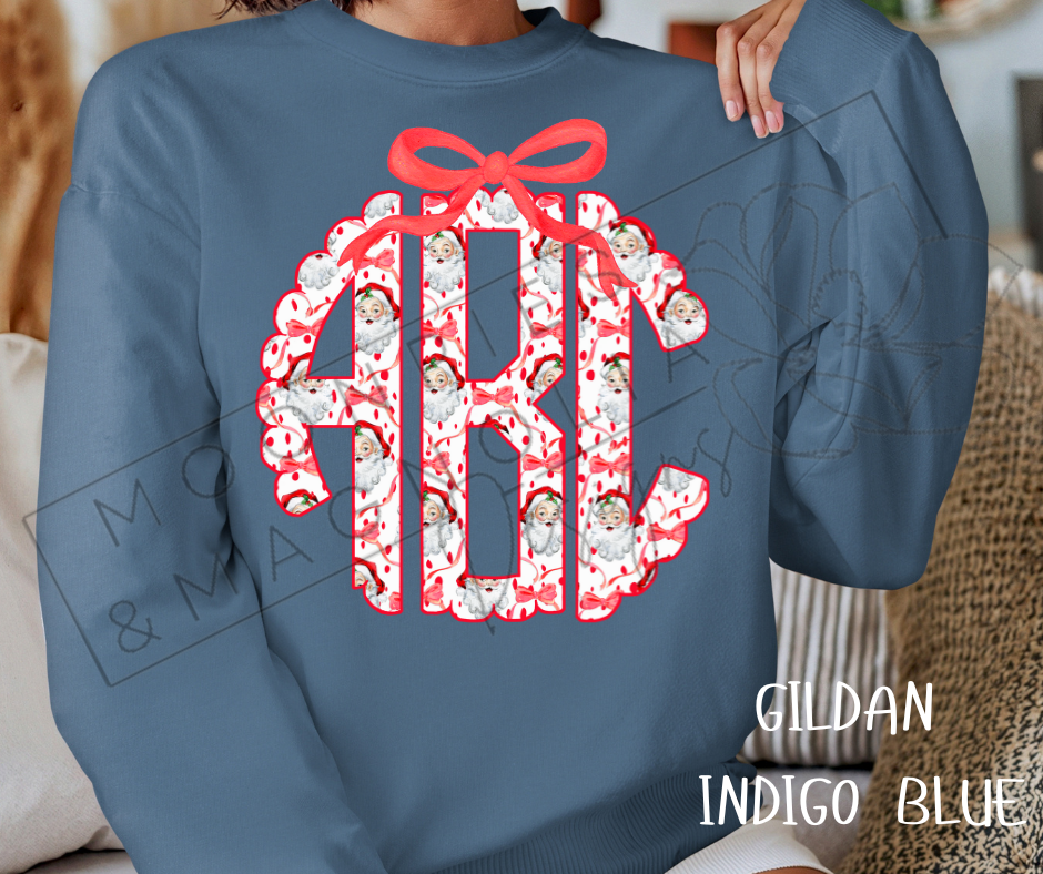 CHRISTMAS MONOGRAM CREWNECK SWEATSHIRT