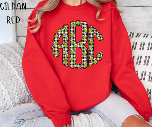 MEAN ONE MONOGRAM CREWNECK SWEATSHIRT