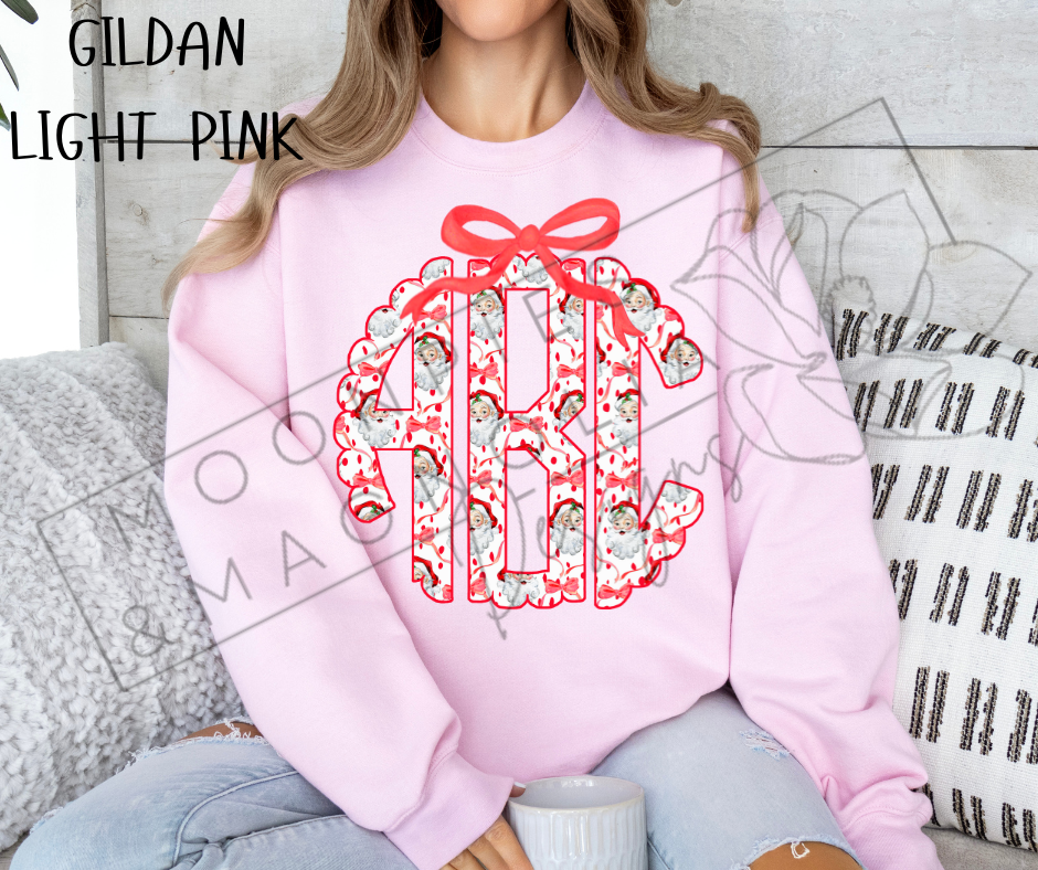 CHRISTMAS MONOGRAM CREWNECK SWEATSHIRT