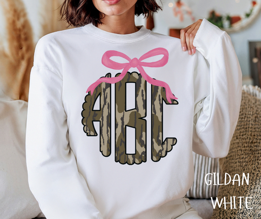 CAMO MONOGRAM CREWNECK