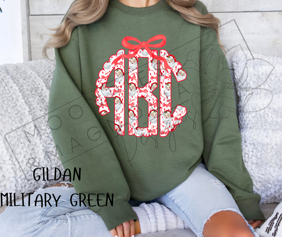 CHRISTMAS MONOGRAM CREWNECK SWEATSHIRT