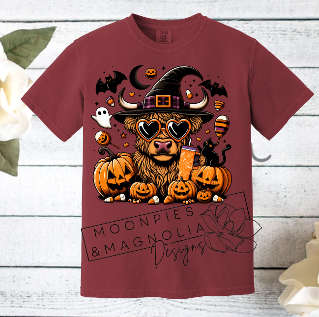 HALLOWEEN COW COMFORT COLOR T-SHIRT