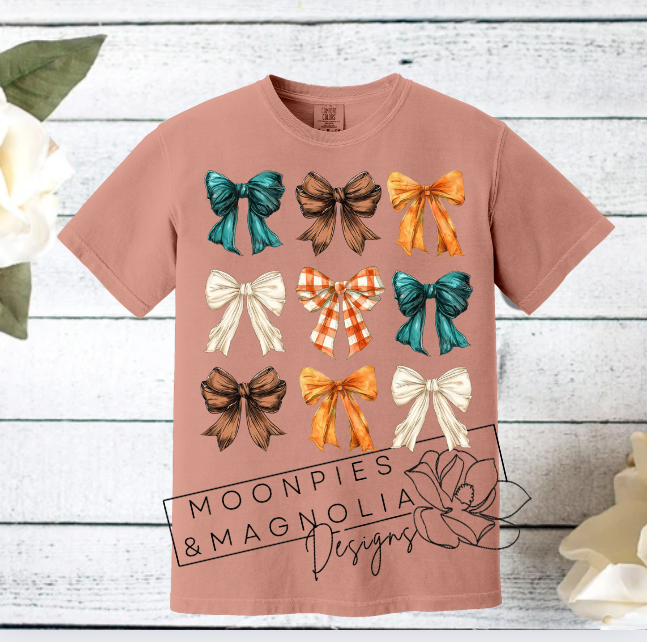 FALL CROQUETTE BOWS COMFORT COLOR T-SHIRT