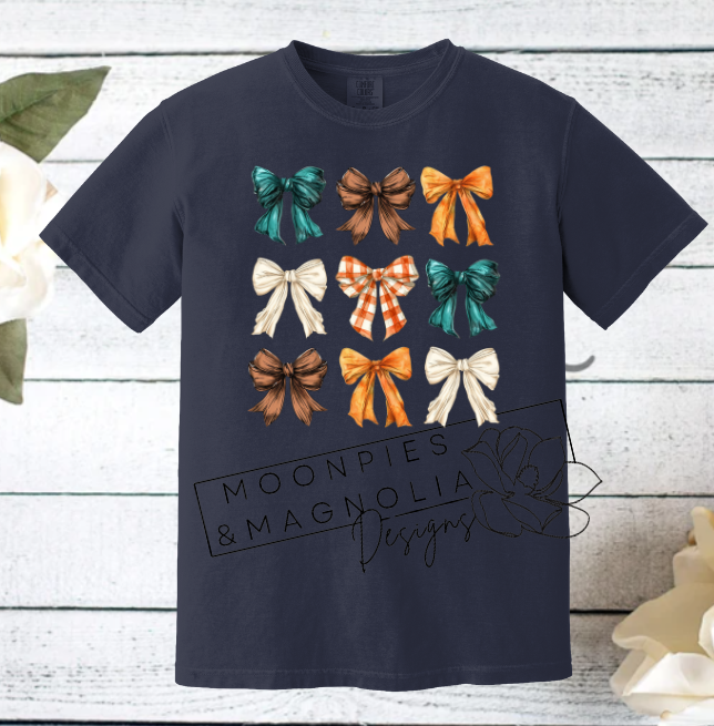 FALL CROQUETTE BOWS COMFORT COLOR T-SHIRT