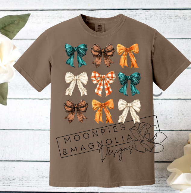 FALL CROQUETTE BOWS COMFORT COLOR T-SHIRT