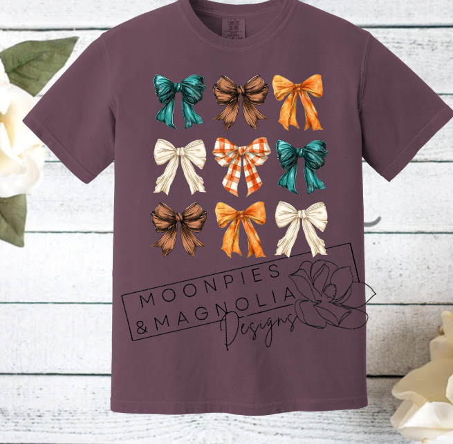 FALL CROQUETTE BOWS COMFORT COLOR T-SHIRT