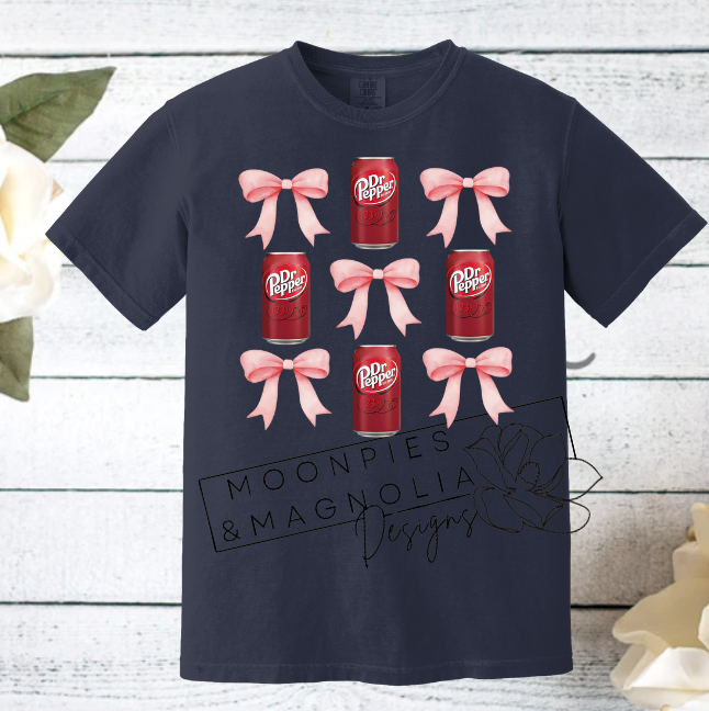 DR.PEPPER AND CROQUETTE BOWS COMFORT COLOR T-SHIRT