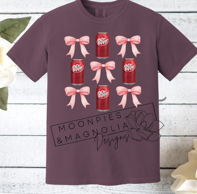 DR.PEPPER AND CROQUETTE BOWS COMFORT COLOR T-SHIRT