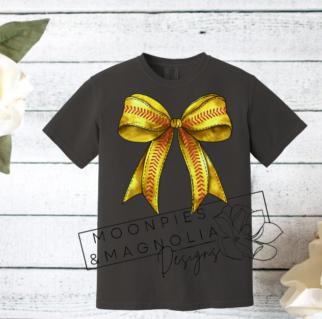 SOFTBALL BOW COMFORT COLOR T-SHIRT