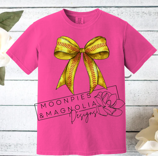 SOFTBALL BOW COMFORT COLOR T-SHIRT