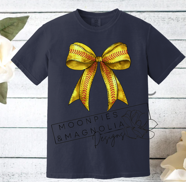 SOFTBALL BOW COMFORT COLOR T-SHIRT