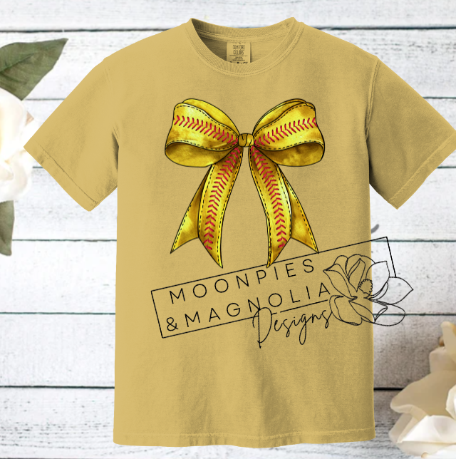 SOFTBALL BOW COMFORT COLOR T-SHIRT