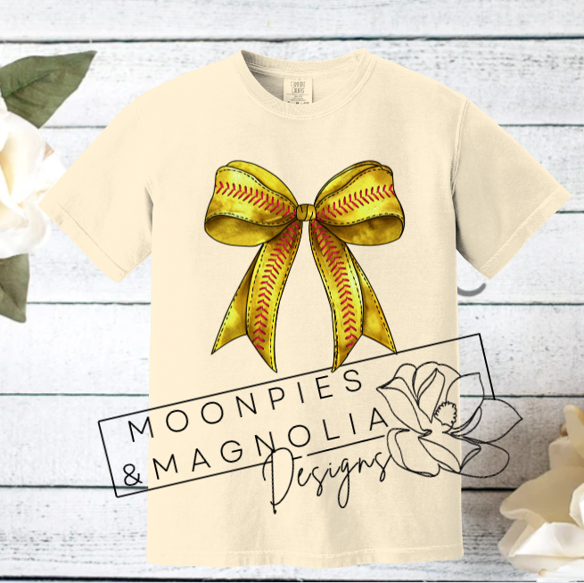 SOFTBALL BOW COMFORT COLOR T-SHIRT